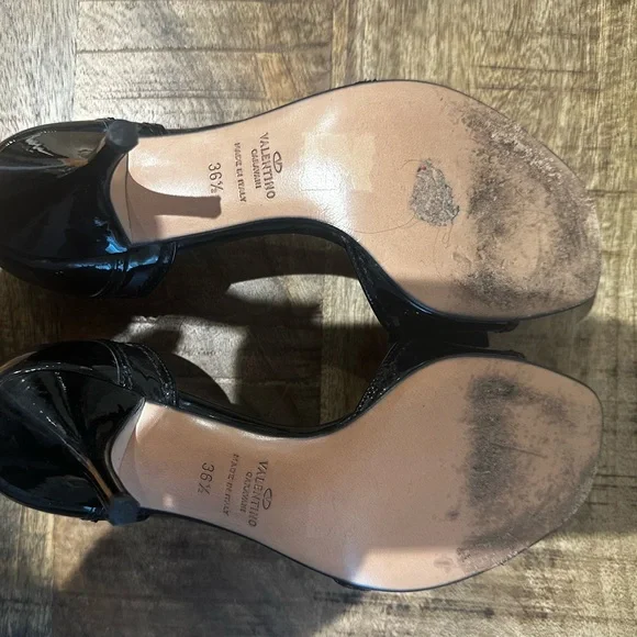 Valentino d'Orsay black Leather Bow Pump - Picture 6 of 6